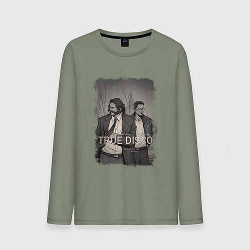 Мужской лонгслив Настоящее диско / Авокадо – фото 1