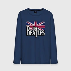 Лонгслив хлопковый мужской The Beatles Great Britain Битлз, цвет: тёмно-синий