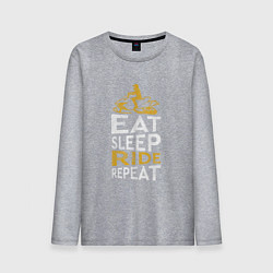 Мужской лонгслив Ешь, спи, катай, повтори