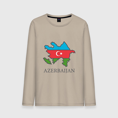 Мужской лонгслив Map Azerbaijan / Миндальный – фото 1