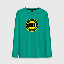 Лонгслив хлопковый мужской 9 грамм: Logo Bustazz Records цвета зеленый — фото 1