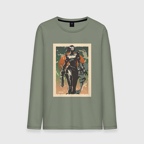 Мужской лонгслив Viper Valorant Art / Авокадо – фото 1