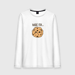 Лонгслив хлопковый мужской Cookie - Made for, цвет: белый