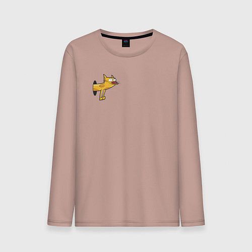 Мужской лонгслив Кот из Котопса / Пыльно-розовый – фото 1