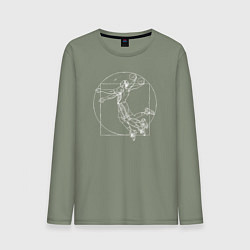 Мужской лонгслив Витрувианский баскетболист