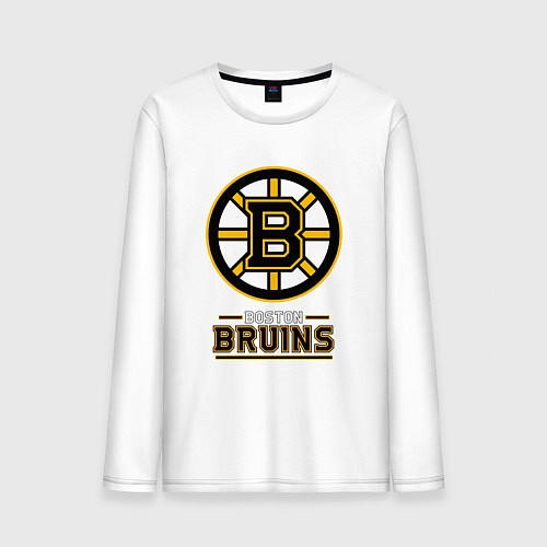 Мужской лонгслив Boston Bruins , Бостон Брюинз / Белый – фото 1