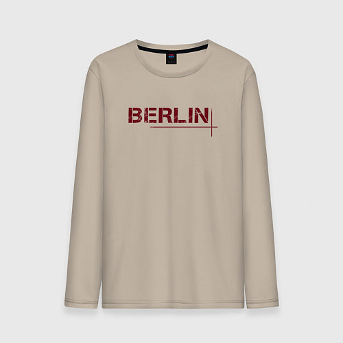 Мужской лонгслив Бумажный дом Берлин / Миндальный – фото 1