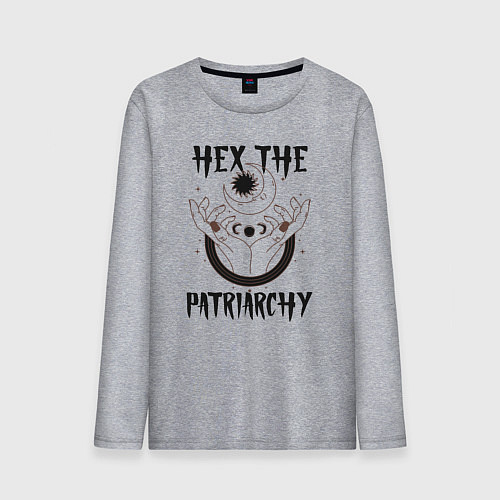 Мужской лонгслив Hex the patriarchy / Меланж – фото 1