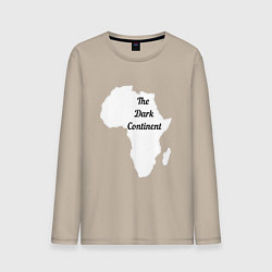 Лонгслив хлопковый мужской The Dark Continent Африка, цвет: миндальный