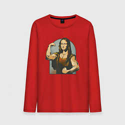 Мужской лонгслив Мона Лиза и бодибилдинг