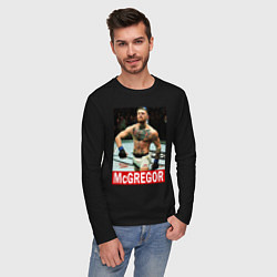 Лонгслив хлопковый мужской Конор МакГрегор McGregor, цвет: черный — фото 2