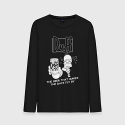 Лонгслив хлопковый мужской DUFF, SIMPSONS, Симпсоны, цвет: черный