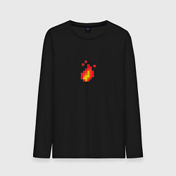 Мужской лонгслив 8 Bit Digital Fire