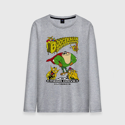 Мужской лонгслив Booger boy / Меланж – фото 1