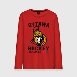 Лонгслив хлопковый мужской OTTAWA SENATORS ОТТАВА СЕНАТОРЗ, цвет: красный