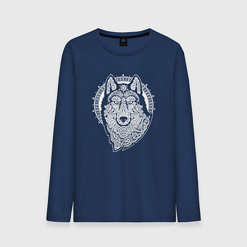 Мужской лонгслив Northern Wolf / Тёмно-синий – фото 1