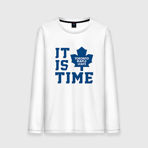 Мужской лонгслив It is Toronto Maple Leafs Time, Торонто Мейпл Лифс / Белый – фото 1