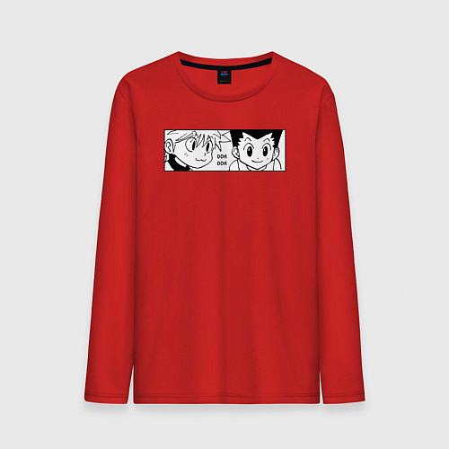 Мужской лонгслив Киллуа Золдик и Гон / Красный – фото 1
