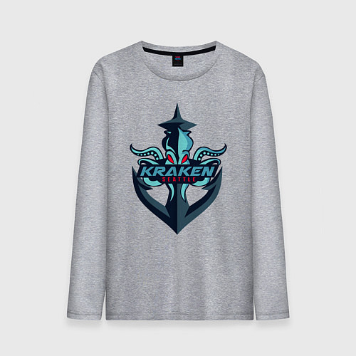 Мужской лонгслив Сиэтл Кракен , Seattle Kraken / Меланж – фото 1