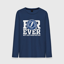 Лонгслив хлопковый мужской Тампа Бэй Лайтнинг Tampa Bay Lightning FOREVER NOT, цвет: тёмно-синий