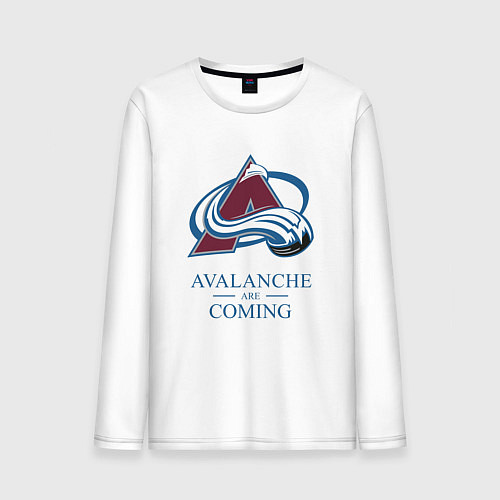 Мужской лонгслив Colorado Avalanche are coming , Колорадо Эвеланш / Белый – фото 1