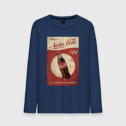 Лонгслив хлопковый мужской Fallout Nuka Cola Poster Pop art, цвет: тёмно-синий
