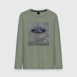 Лонгслив хлопковый мужской Ford Performance, цвет: авокадо