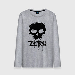 Лонгслив хлопковый мужской Zero skull, цвет: меланж