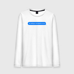 Мужской лонгслив НЕ ЗАБУДЬ ПОКОРМИТЬ КОТА!