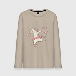 Мужской лонгслив Мышь-балерина