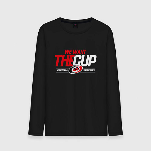 Мужской лонгслив Carolina Hurricanes we want the cup Каролина Харри / Черный – фото 1