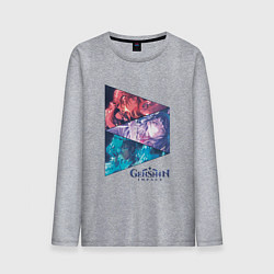 Мужской лонгслив Дилюк, Райдэн, Кэйа