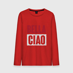Лонгслив хлопковый мужской Style Bella Ciao, цвет: красный