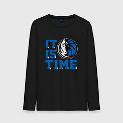 Лонгслив хлопковый мужской It Is Dallas Mavericks Time Даллас Мэверикс, цвет: черный