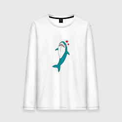 Лонгслив хлопковый мужской Акула из IKEA, цвет: белый