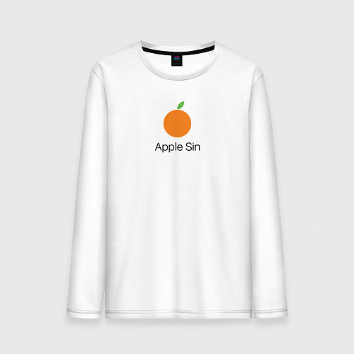 Мужской лонгслив APPLE SIN / Белый – фото 1