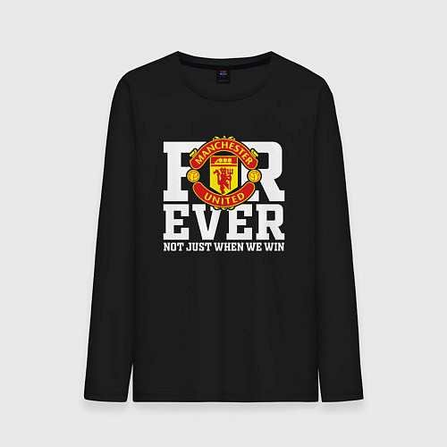 Мужской лонгслив Manchester United FOREVER NOT JUST WHEN WE WIN / Черный – фото 1