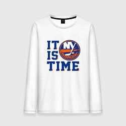 Лонгслив хлопковый мужской It Is New York Islanders Time Нью Йорк Айлендерс, цвет: белый