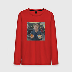 Мужской лонгслив Уиллем дефо и апельсины