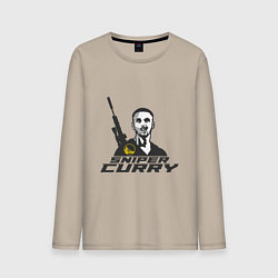 Лонгслив хлопковый мужской Sniper Curry, цвет: миндальный