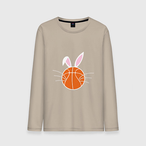 Мужской лонгслив Basketball Bunny / Миндальный – фото 1