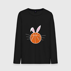 Лонгслив хлопковый мужской Basketball Bunny, цвет: черный
