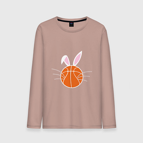 Мужской лонгслив Basketball Bunny / Пыльно-розовый – фото 1