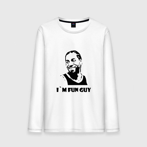 Мужской лонгслив Fun guy Леонард Кавай / Белый – фото 1