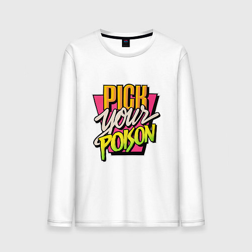 Мужской лонгслив Pick Your Poison / Белый – фото 1