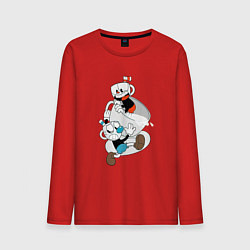 Мужской лонгслив Чашки Cuphead