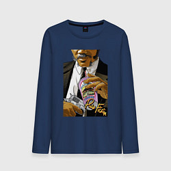 Лонгслив хлопковый мужской Samuel, цвет: тёмно-синий
