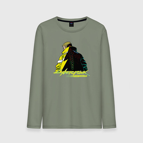 Мужской лонгслив Cyberpunk Edgerunners / Авокадо – фото 1