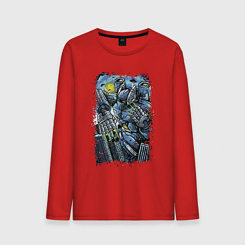 Мужской лонгслив Destroyer Cyborg / Красный – фото 1