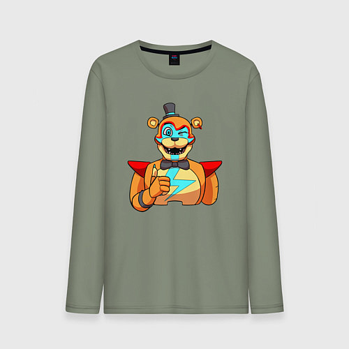 Мужской лонгслив Five Nights at Freddys: Security Breach - Глэмрок / Авокадо – фото 1